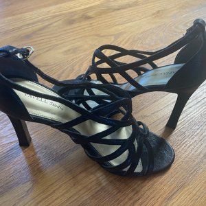 Papell Studio Black Strappy Heels